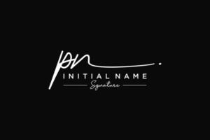 Initial PN signature logo template vector. Hand drawn Calligraphy lettering Vector illustration.