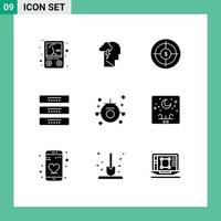 Set of 9 Modern UI Icons Symbols Signs for each furniture business drawer cabinet Editable Vector Design Elements