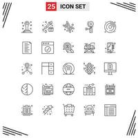 25 Creative Icons Modern Signs and Symbols of code hobbies genetics dvd grinding Editable Vector Design Elements