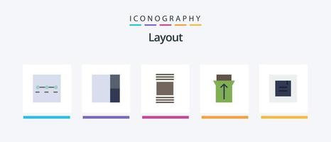 Layout Flat 5 Icon Pack Including . gesture. popup. Creative Icons Design vector