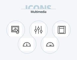 paquete de iconos de línea multimedia 5 diseño de iconos. . control. . fotografía vector