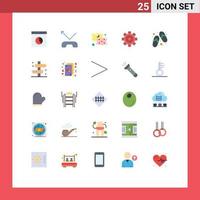 Universal Icon Symbols Group of 25 Modern Flat Colors of spa shoes pillow footwear building Editable Vector Design Elements