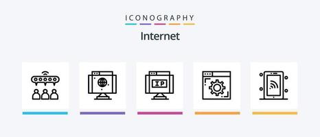 Internet Line 5 Icon Pack Including download. pin. database. location. geolocation. Creative Icons Design vector