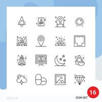 16 Creative Icons Modern Signs and Symbols of sound gain finance control party Editable Vector Design Elements