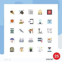 Set of 25 Modern UI Icons Symbols Signs for not park file no travel Editable Vector Design Elements
