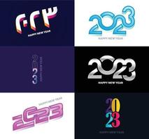 Big Set of 2023 Happy New Year logo text design 2023 number design template vector