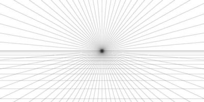 One point perspective grid background. Abstract grid line backdrop. Drawing perspective mesh template. Vector illustration isolated on white background