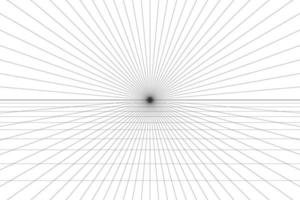 One point perspective grid background. Abstract grid line backdrop. Drawing perspective mesh template. Vector illustration isolated on white background