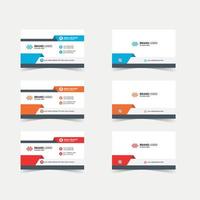 modern business card design template 3 color variations vector