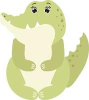 Cute cartoon Alligator. Vector illustration isolated on white background