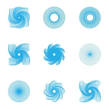 patrón de forma de vector de forma de espiral de forma geométrica