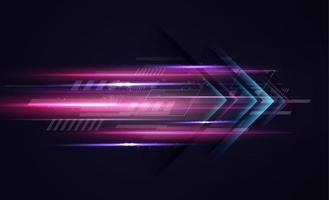 Modern abstract high speed movement. Technology futuristic dynamic motion. Glow of bright lines of transport vehicle drive on road highway. Vector illustration