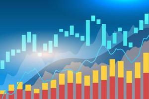 Background illustration of financial and investment techniques graph vector