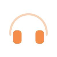 Headphone Icon with Solid Color vector