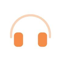 Headphone Icon with Solid Color vector