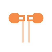 Headphone Icon with Solid Color vector