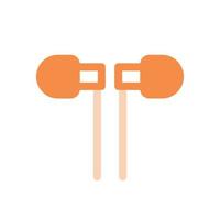 Headphone Icon with Solid Color vector