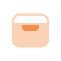 Headphone Icon with Solid Color vector