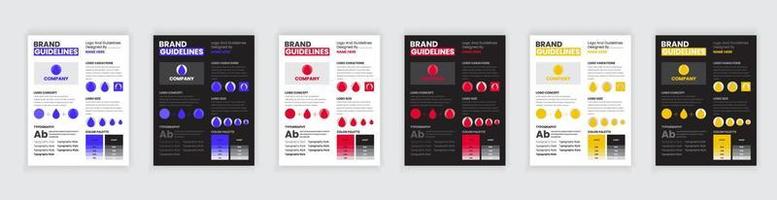 DIN A4 Brand Guidelines Poster Layout Set, Simple style and modern layout Brand Style