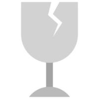 Fragile Glass - Flat color icon. vector