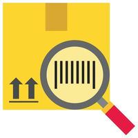 Barcode Scan - Flat color icon. vector