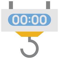 Weight Machine - Flat color icon. vector