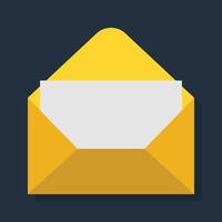 Envelope - Flat color icon. vector