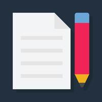 Document - Flat color icon. vector