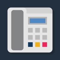 Telephone - Flat color icon. vector