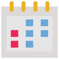 Calendar - Flat color icon. vector