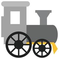 Train - Flat color icon. vector