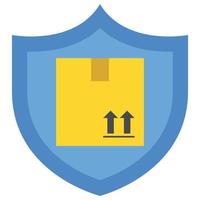 Package Protect - Flat color icon. vector