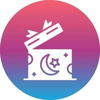 icono de vector de caja de regalo abierta