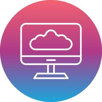icono de vector de computación en la nube