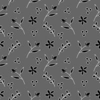 Seamless of Dark Floral Pattern vector