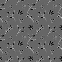 Seamless of Dark Floral Pattern vector