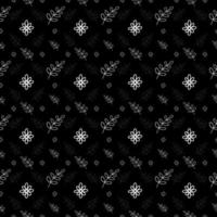 Seamless of Dark Background Floral Pattern vector