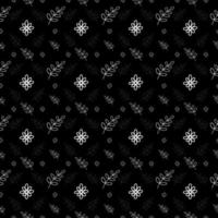 Seamless of Dark Background Floral Pattern vector