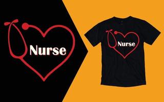 Nurse Valentines Day T shirt vector