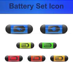 capsul battery indicator colorful isolated vector