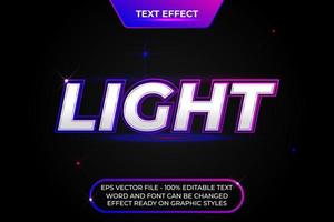 Colorful text effect light style. Text effect editable font. Free Font used vector