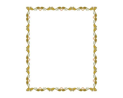 Decorative wedding frame, antique museum picture border or deco divider. Isolated icon. vector Free Vector