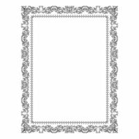 Decorative wedding frame, antique museum picture border or deco divider. Isolated icon. vector