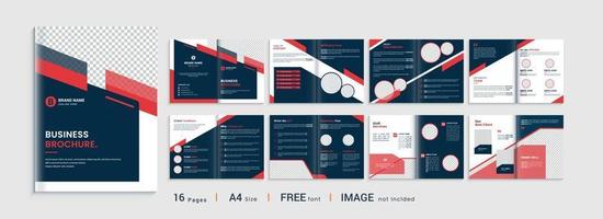 Brochure template layout design, Brochure design with blue gradient modern shapes, annual report minimal, company profile, multipage brochure template layout. vector