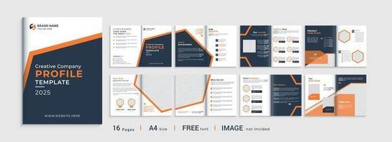 Brochure template layout design, Brochure design with blue gradient modern shapes, annual report minimal, company profile, multipage brochure template layout. vector