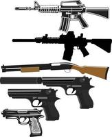 6 very nice rifles vector