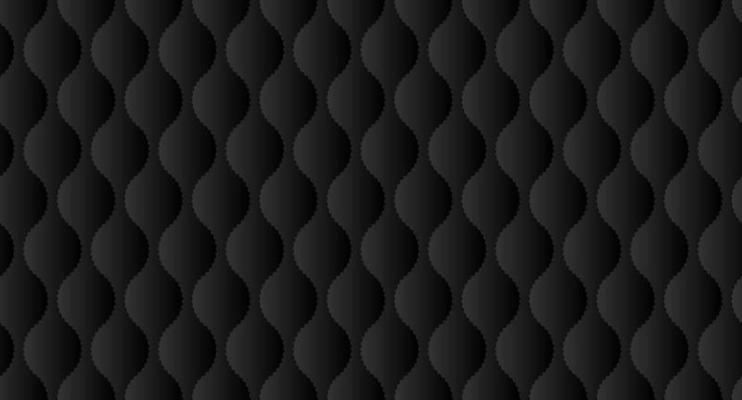 Simple upholstery quilted background. Black leather texture sofa backdrop. Vector illustration