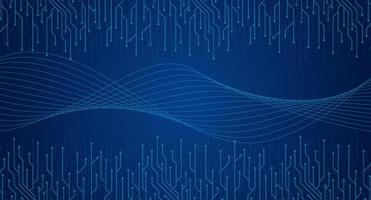Modern technology circuit board texture background. Futuristic blue circuit board background. Quantum computer technology. Vector illustration
