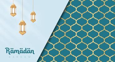 Ramadan kareem islamic greeting card background. Ramadan islamic holiday invitation. Vector illustration