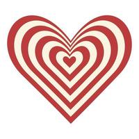 Abstract heart for Valentines day in the form of a target for darts in trendy hues. Design for card vector